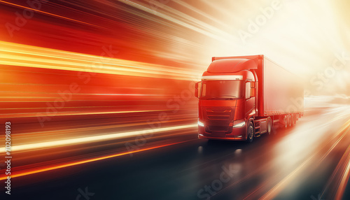 Truck Goes Fast Delivery Express
