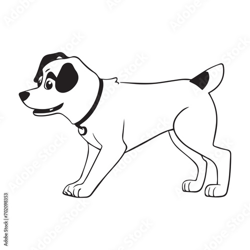 Simple and cute silhouette of Beagle dog  transparent png