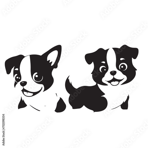 Simple and cute silhouette of Beagle dog  transparent png