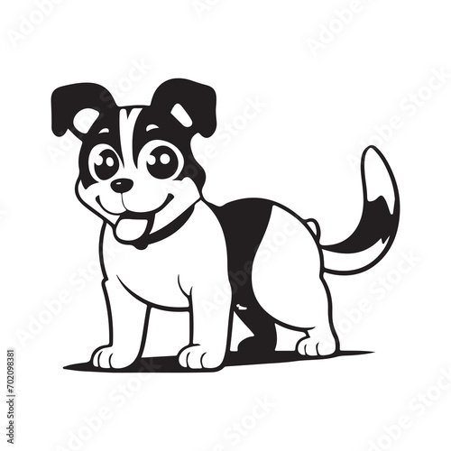 Simple and cute silhouette of Beagle dog  transparent png