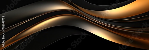 3D abstract wallpaper. Three-dimensional dark golden and black background. golden wallpaper. Black and gold background