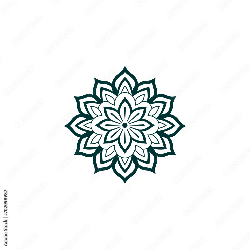 set of mandalas in green color illustration set of mandalas in green color illustration