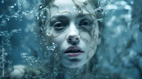 cryophobia: an in-depth, ultra-realistic exploration of the paralyzing fear of extreme cold, ice, and frost, capturing the intense anxiety and discomfort in frigid environments - ai generated photo