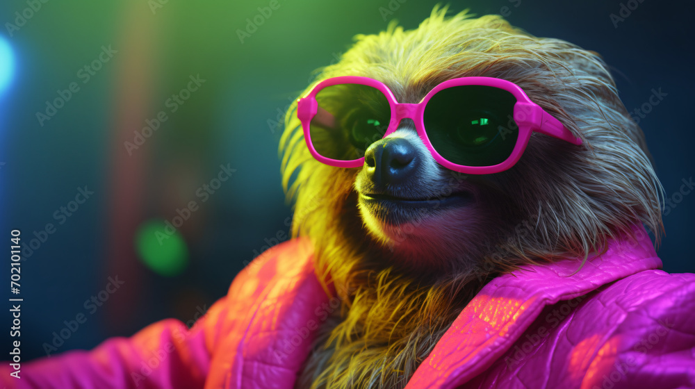 Realistic lifelike sloth