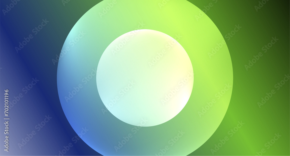 Neon glass circle copyspace for your text or product presentation geometric background. Vector illustration For Wallpaper, Banner, Background, Card, Book Illustration, landing page