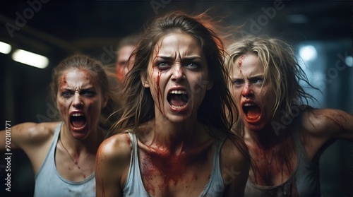 frightening, scary and terrible zombie creatures photo
