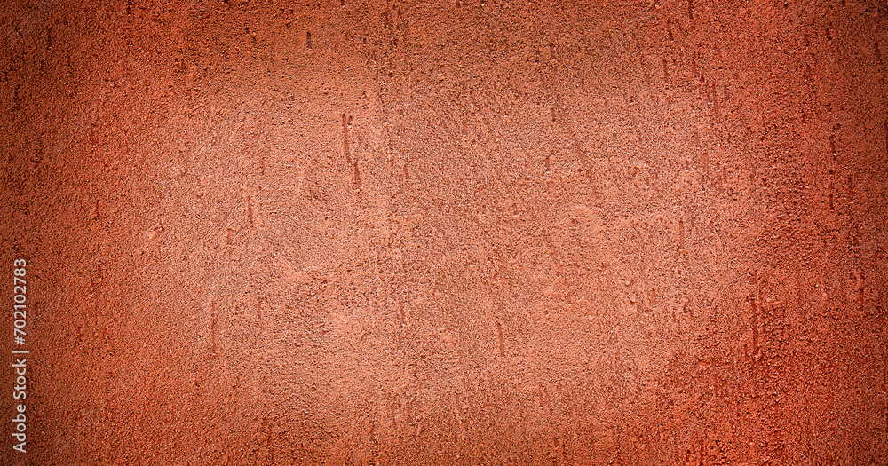 Old texture of the red wall for background. Selective focus