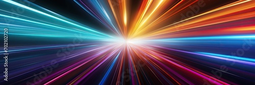 3d render, abstract multicolor spectrum background, bright orange blue neon rays and colorful glowing lines
