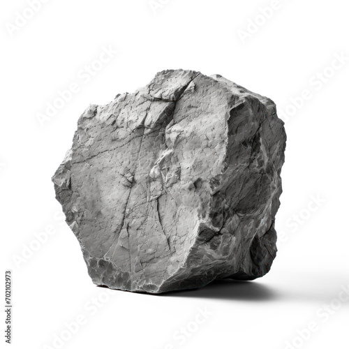 Collection of big rock stones isolated on transparent background. 
