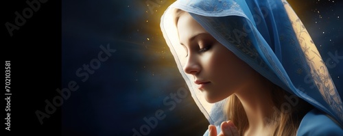 Obraz na płótnie Holy picture of Virgin Mary w salonie
