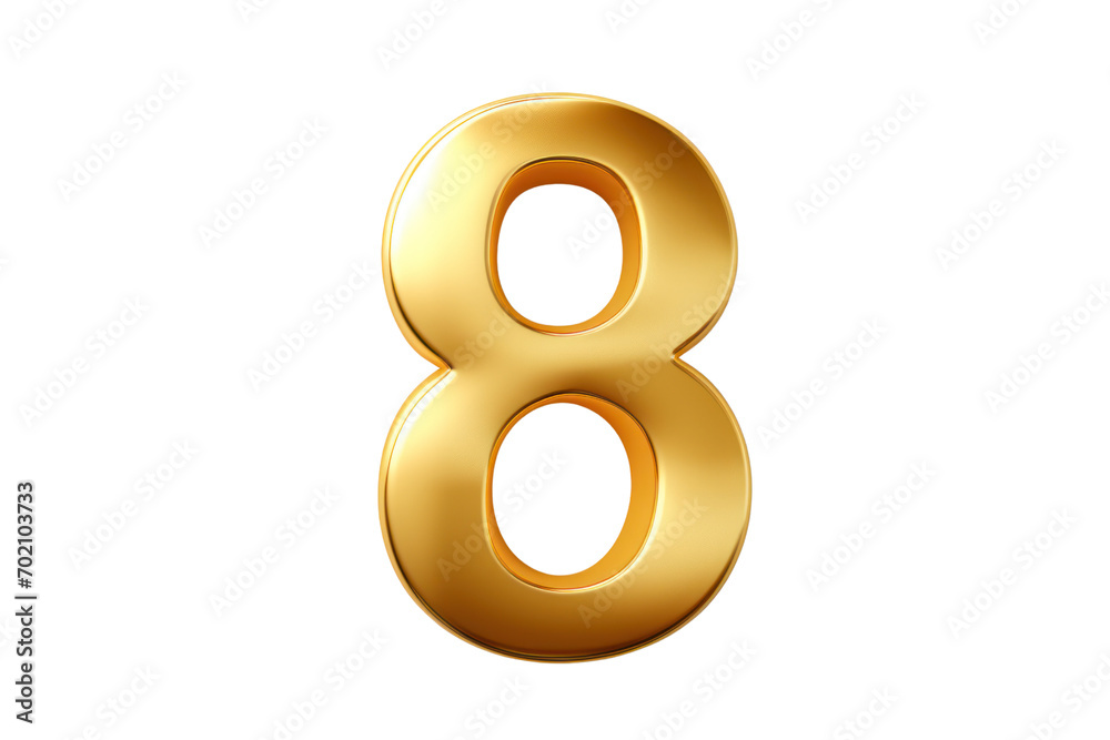 Golden number, auspicious number isolated on transparent background,png file Golden number, auspicious number isolated on transparent background,png file