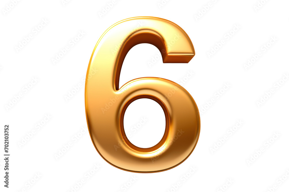 Gold number. 3D rendering isolated on transparent background,png file Gold number. 3D rendering isolated on transparent background,png file