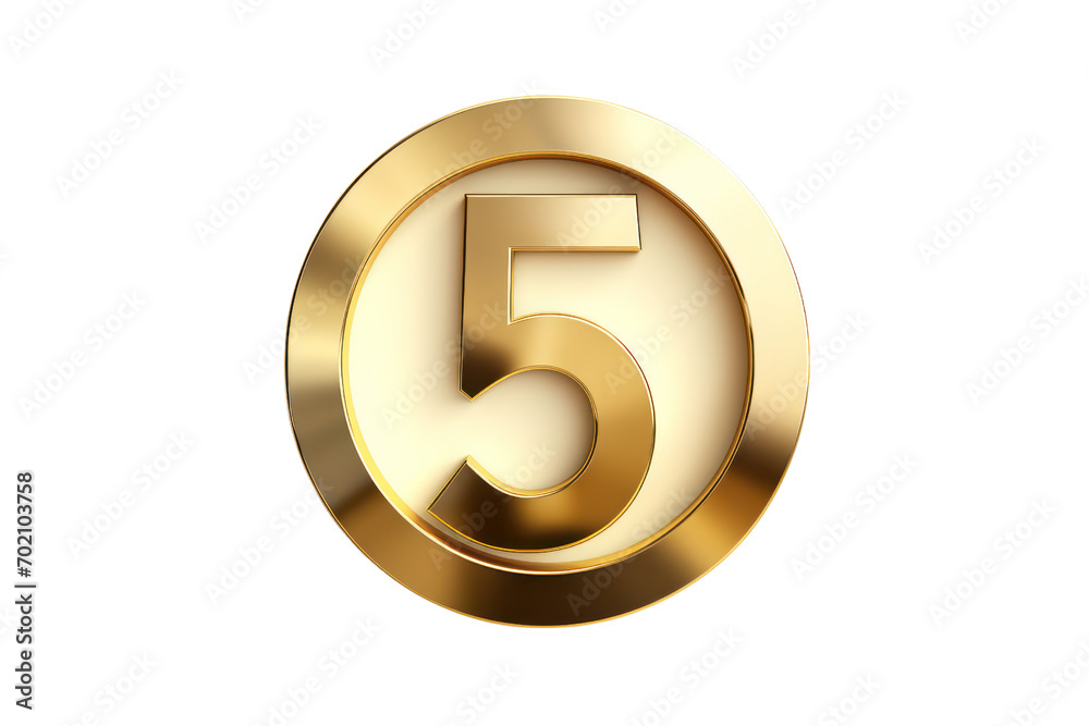 Gold number. 3D rendering isolated on transparent background,png file Gold number. 3D rendering isolated on transparent background,png file