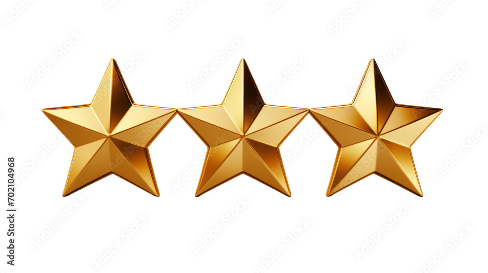 shiny yellow stars. Realistic 3D design. Three star award isolated on transparent background,png file shiny yellow stars. Realistic 3D design. Three star award isolated on transparent background,png file
