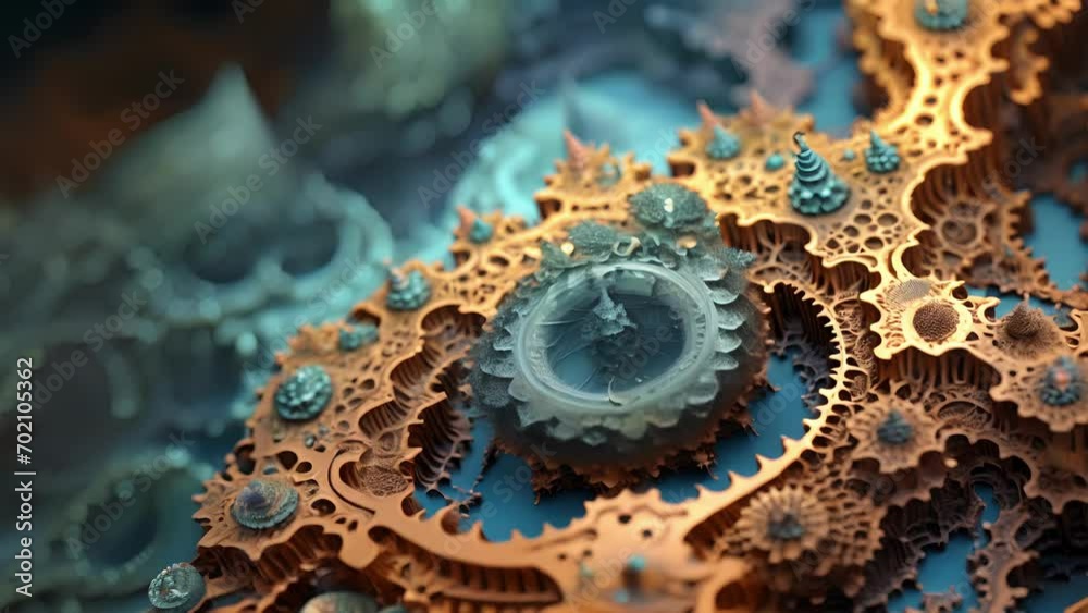 A detailed shot of a Mandelbrot set, a type of fractal that exhibits selfsimilarity at various scales and is often described as the epitome of mathematical chaos.