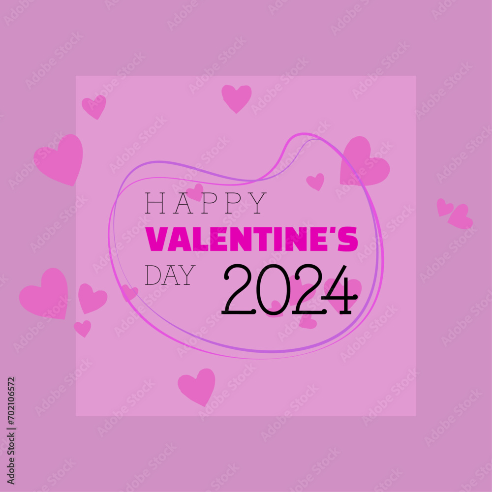 Abstract Valentine's day card design. Valentine Background