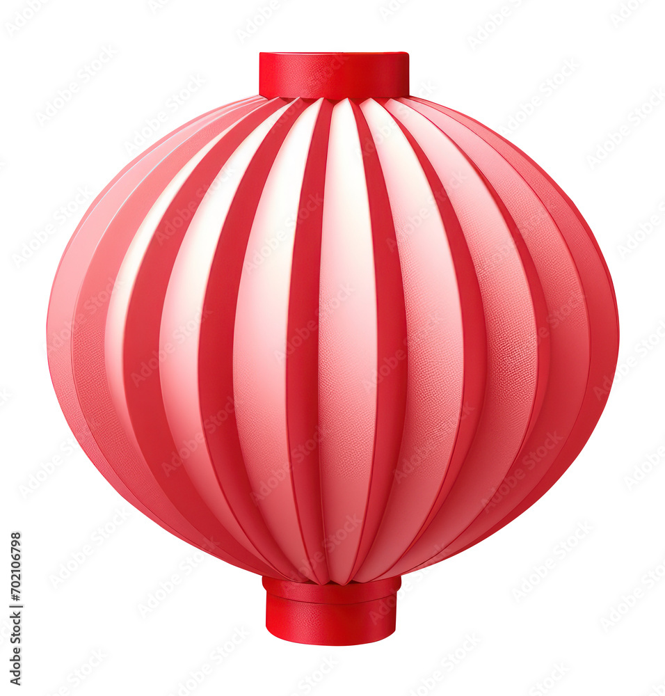 Fototapeta premium Chinese lantern 3d icon. Festive lantern cartoon 3d illustration. Minimalistic cartoon style. 3d rendered art