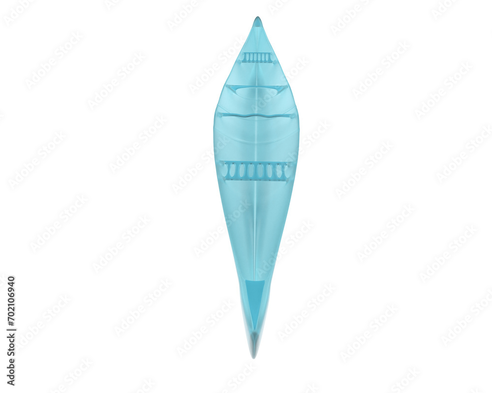 Canoe isolated on background. 3d rendering - illustration Canoe isolated on background. 3d rendering - illustration