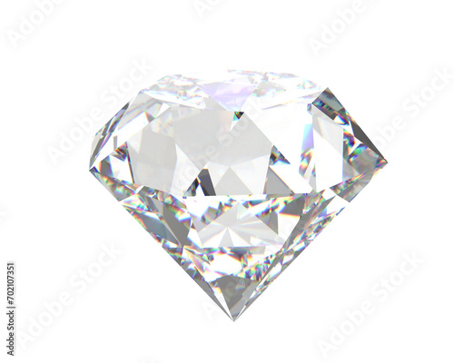 Diamond isolated on background. 3d rendering - illustration