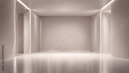 Minimalistic Abstract Light Pearl Color Background - Perfect for Product Presentation with Natural Window Lighting