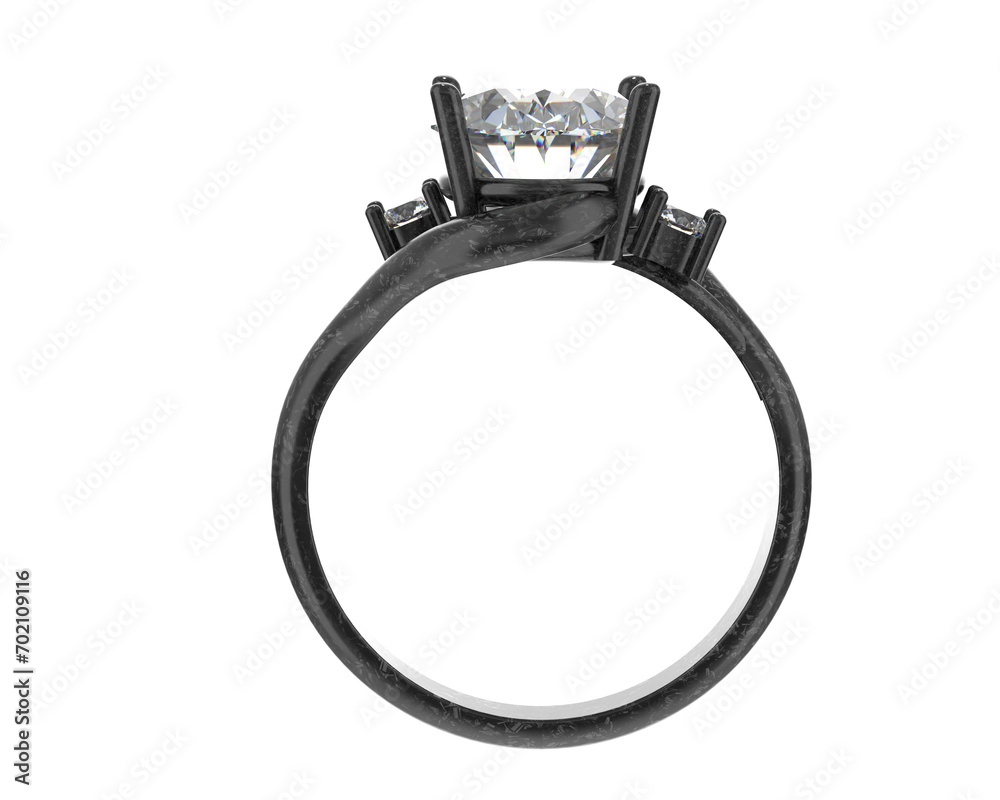 Diamond ring isolated on background. 3d rendering - illustration Diamond ring isolated on background. 3d rendering - illustration