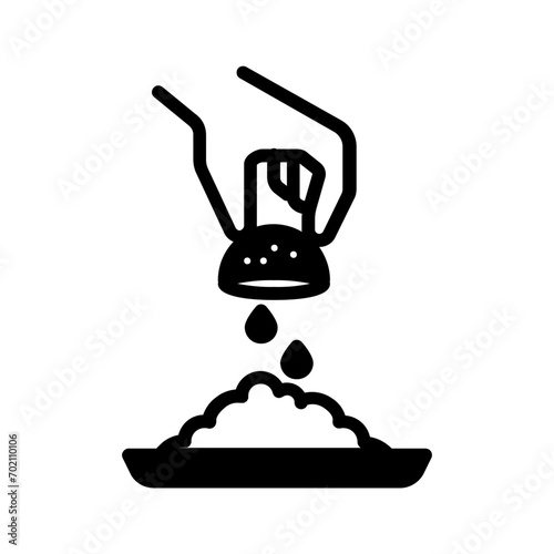 Slika na platnu Solid black icon for Flavor