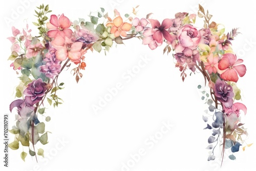 Arrangement of beautiful flowers in a large arch © crazyass