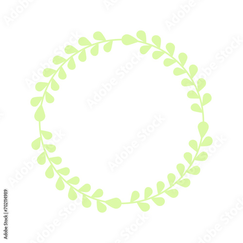 Easter circle frame, wreath with branches. Vector illustration.