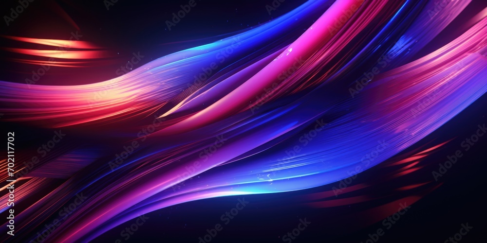 Fototapeta premium Abstract futuristic background, 3d rendering of abstract neon background