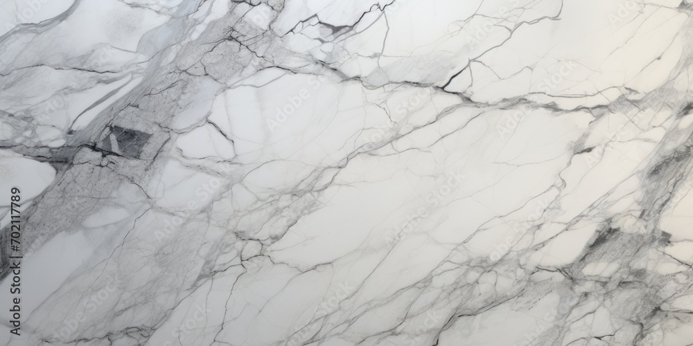 Texture of white marble stone with gray veins