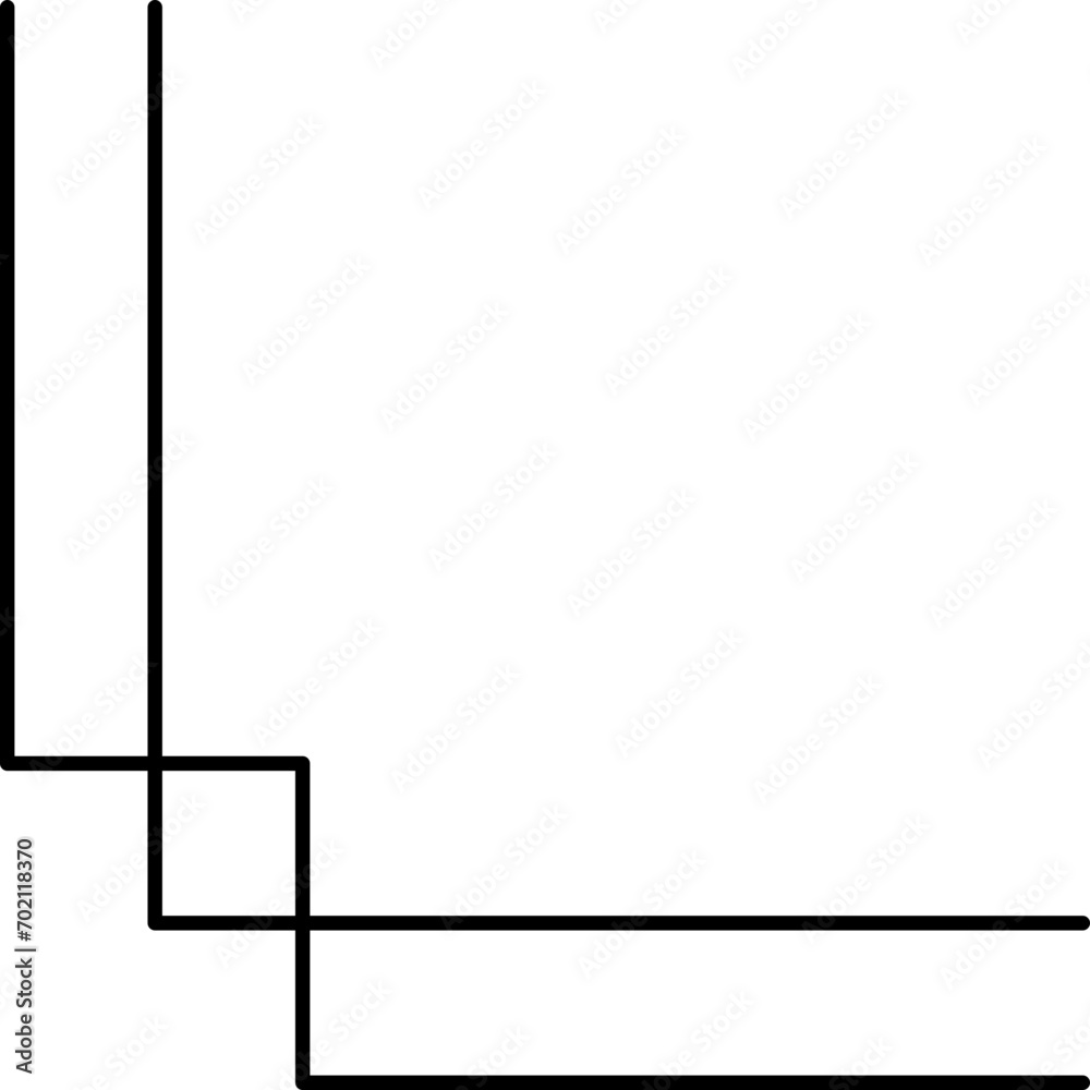 Black outline digital tech corner frame Black outline digital tech corner frame