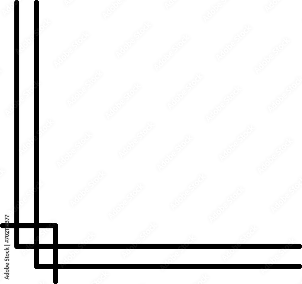 Black outline digital tech corner frame Black outline digital tech corner frame