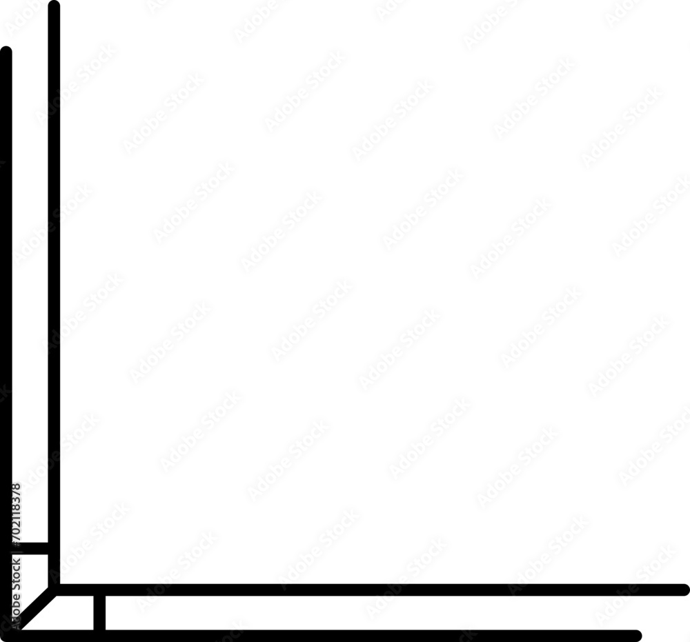 Black outline digital tech corner frame Black outline digital tech corner frame