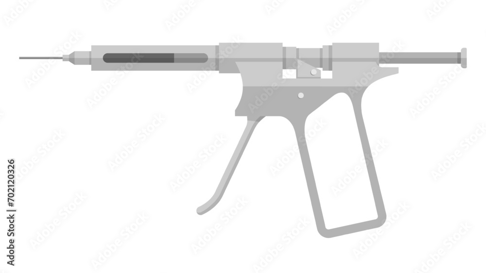 Lidocator Gun, Anesthesia syringe illustration Lidocator Gun, Anesthesia syringe illustration