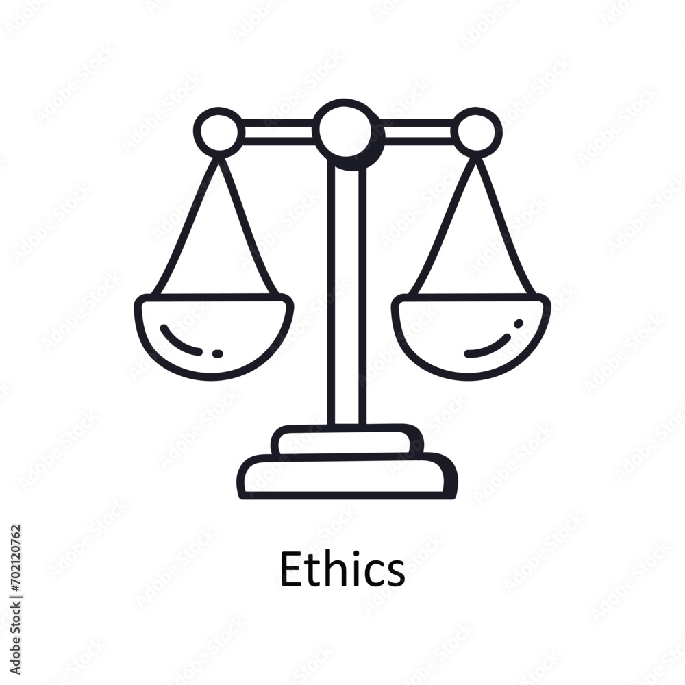 Ethics vector outline doodle Design illustration. Symbol on White background EPS 10 File Ethics vector outline doodle Design illustration. Symbol on White background EPS 10 File