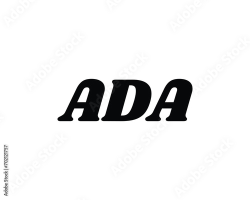 ADA logo design vector template. logo, design, logo design, vector, letter, monogram, creative, icon, template, sign, symbol, brand, unique, initial, modern, alphabet.