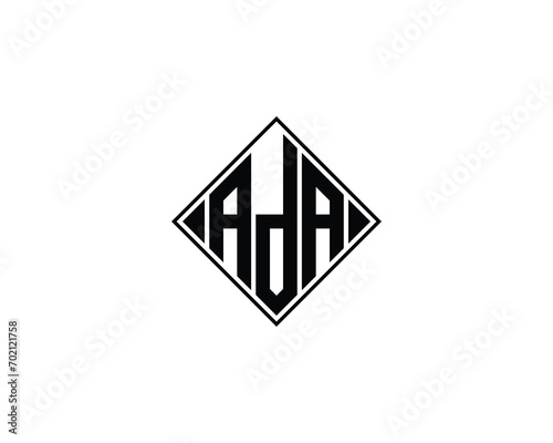 ADA logo design vector template. logo, design, logo design, vector, letter, monogram, creative, icon, template, sign, symbol, brand, unique, initial, modern, alphabet.