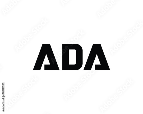 ADA logo design vector template. logo, design, logo design, vector, letter, monogram, creative, icon, template, sign, symbol, brand, unique, initial, modern, alphabet.