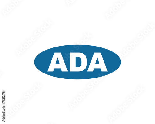 ADA logo design vector template. logo, design, logo design, vector, letter, monogram, creative, icon, template, sign, symbol, brand, unique, initial, modern, alphabet.
