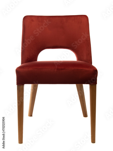 red armchair isolated on white