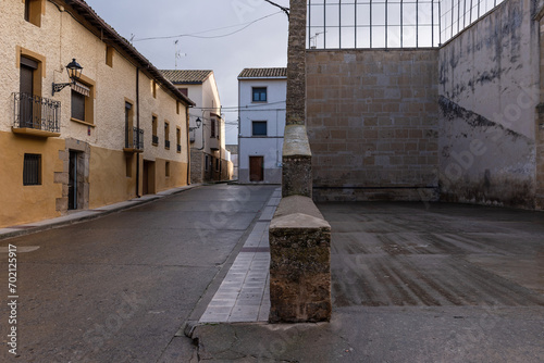 Carcastillo Fronton next to the Church of San Salvador photo