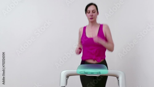 Wallpaper Mural Body Shaping During Treadmill Exercise, Video Clip 4K Torontodigital.ca