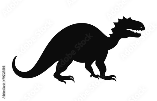 A Dinosaur Silhouette Vector isolated on a white background © Gfx Expert Team