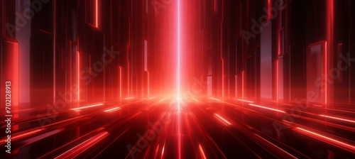 Red light laser spectrum background. Generative AI technology. 