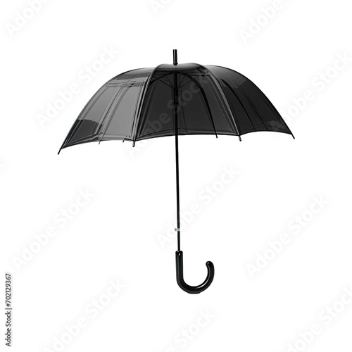 Black umbrella isolated on transparent background 