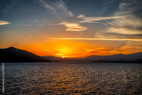 sunset over the sea