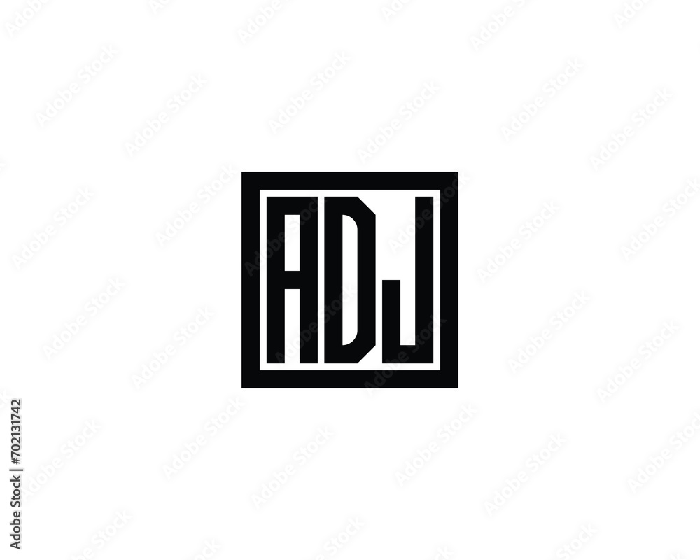 ADJ Logo design vector template. ADJ, logo, design, logo design, vector, letter, monogram, creative, icon, template, sign, symbol, brand, unique, initial, modern, alphabet.