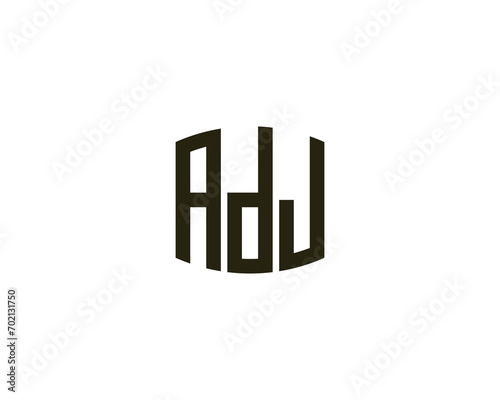 ADJ Logo design vector template. ADJ  logo  design  logo design  vector  letter  monogram  creative  icon  template  sign  symbol  brand  unique  initial  modern  alphabet.