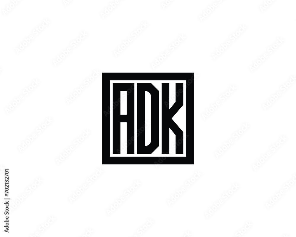 ADK logo design vector template. ADK, logo, design, logo design, vector, letter, monogram, creative, icon, template, sign, symbol, brand, unique, initial, modern, alphabet.