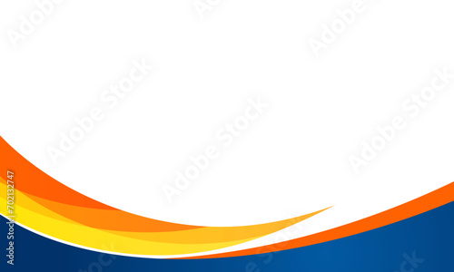 abstract blue and orange wave background. dynamic curve composition with trendy gradient for business concept. vector illustration